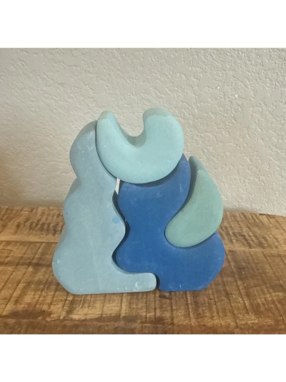 GRIMM'S Waldorf Water LARGE Wooden Blocks, Blue Used Casa Luna Set Of 4